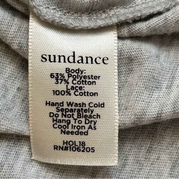 Sundance Lace Traditions Gray Crochet Top - Picture 5 of 8